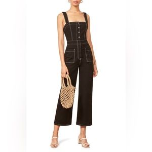Reformation Amory black and white jumpsuit